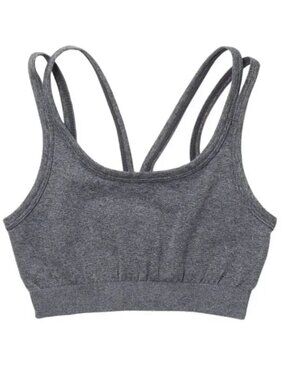 NEW Z By Zella Melange Seamless Heather Strappy Trinity Cropped Top Sports Bra 7